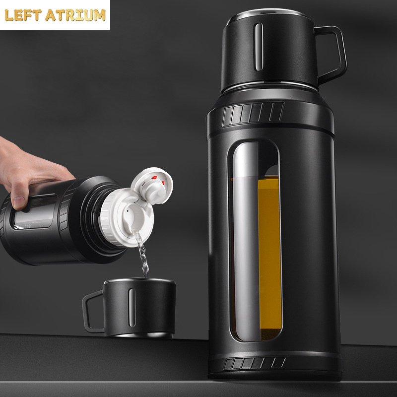 Outdoor Sport Glass Water Bottle - Grote capaciteit 2L glazen waterfles met